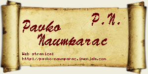 Pavko Naumparac vizit kartica